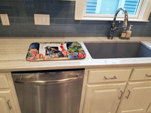 Load image into Gallery viewer, Scottish Deerhound Cozy Christmas Dish Drying Mat