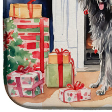 Load image into Gallery viewer, Scottish Deerhound Cozy Christmas Dish Drying Mat