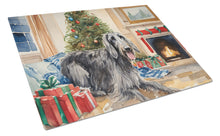 Load image into Gallery viewer, Scottish Deerhound Cozy Christmas Glass Cutting Boards – Durable, Decorative Kitchen Art Large
