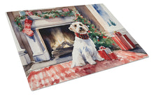 Load image into Gallery viewer, Sealyham Terrier Cozy Christmas Glass Cutting Boards – Durable, Decorative Kitchen Art Large