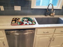 Load image into Gallery viewer, Sealyham Terrier Cozy Christmas Dish Drying Mat