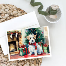 Load image into Gallery viewer, Sealyham Terrier Cozy Christmas Greeting Cards - Blank Note Cards – 8-Pack of Artist-Designed Cards with Envelopes