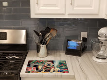 Load image into Gallery viewer, Shar Pei Cozy Christmas Glass Cutting Boards – Durable, Decorative Kitchen Art Large