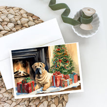 Load image into Gallery viewer, Shar Pei Cozy Christmas Greeting Cards - Blank Note Cards – 8-Pack of Artist-Designed Cards with Envelopes