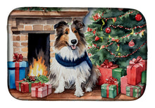 Load image into Gallery viewer, Sheltie Cozy Christmas Dish Drying Mat