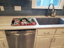 Load image into Gallery viewer, Shiba Inu Cozy Christmas Dish Drying Mat