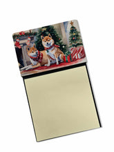Load image into Gallery viewer, Shiba Inu Cozy Christmas Sticky Note Holder- Refiilable Desk Accessory Note Pad