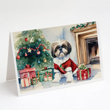 Load image into Gallery viewer, Shih Tzu Cozy Christmas Greeting Cards - Blank Note Cards – 8-Pack of Artist-Designed Cards with Envelopes
