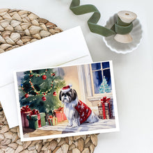 Load image into Gallery viewer, Shih Tzu Cozy Christmas Greeting Cards - Blank Note Cards – 8-Pack of Artist-Designed Cards with Envelopes