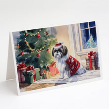Load image into Gallery viewer, Shih Tzu Cozy Christmas Greeting Cards - Blank Note Cards – 8-Pack of Artist-Designed Cards with Envelopes