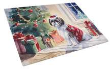 Load image into Gallery viewer, Shih Tzu Cozy Christmas Glass Cutting Boards – Durable, Decorative Kitchen Art Large
