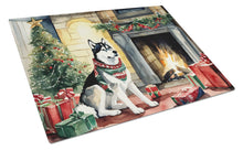 Load image into Gallery viewer, Siberian Husky Cozy Christmas Glass Cutting Boards – Durable, Decorative Kitchen Art Large