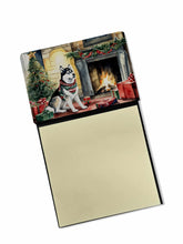 Load image into Gallery viewer, Siberian Husky Cozy Christmas Sticky Note Holder- Refiilable Desk Accessory Note Pad