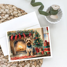 Load image into Gallery viewer, Silky Terrier Cozy Christmas Greeting Cards - Blank Note Cards – 8-Pack of Artist-Designed Cards with Envelopes