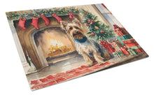 Load image into Gallery viewer, Silky Terrier Cozy Christmas Glass Cutting Boards – Durable, Decorative Kitchen Art Large