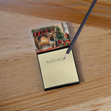 Load image into Gallery viewer, Silky Terrier Cozy Christmas Sticky Note Holder- Refiilable Desk Accessory Note Pad