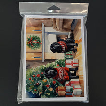 Load image into Gallery viewer, Tibetan Mastiff Cozy Christmas Greeting Cards - Blank Note Cards – 8-Pack of Artist-Designed Cards with Envelopes
