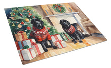 Load image into Gallery viewer, Tibetan Mastiff Cozy Christmas Glass Cutting Boards – Durable, Decorative Kitchen Art Large