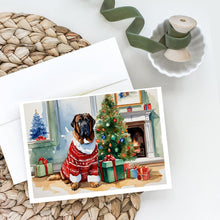 Load image into Gallery viewer, Tibetan Mastiff Cozy Christmas Greeting Cards - Blank Note Cards – 8-Pack of Artist-Designed Cards with Envelopes