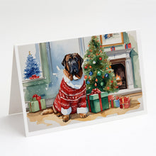Load image into Gallery viewer, Tibetan Mastiff Cozy Christmas Greeting Cards - Blank Note Cards – 8-Pack of Artist-Designed Cards with Envelopes