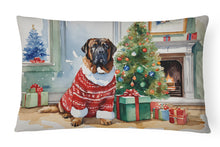 Load image into Gallery viewer, Tibetan Mastiff Cozy Christmas Throw Pillow