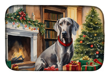 Load image into Gallery viewer, Weimaraner Cozy Christmas Dish Drying Mat