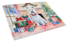 Load image into Gallery viewer, Westie Cozy Christmas Glass Cutting Boards – Durable, Decorative Kitchen Art Large
