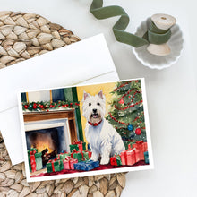 Load image into Gallery viewer, Westie Cozy Christmas Greeting Cards - Blank Note Cards – 8-Pack of Artist-Designed Cards with Envelopes