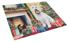 Load image into Gallery viewer, Westie Cozy Christmas Glass Cutting Boards – Durable, Decorative Kitchen Art Large