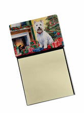 Load image into Gallery viewer, Westie Cozy Christmas Sticky Note Holder- Refiilable Desk Accessory Note Pad