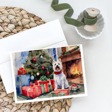 Load image into Gallery viewer, Westie Cozy Christmas Greeting Cards - Blank Note Cards – 8-Pack of Artist-Designed Cards with Envelopes