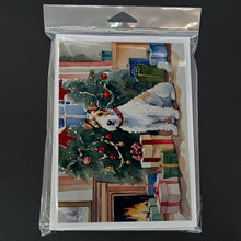 Load image into Gallery viewer, Fox Terrier Cozy Christmas Greeting Cards - Blank Note Cards – 8-Pack of Artist-Designed Cards with Envelopes