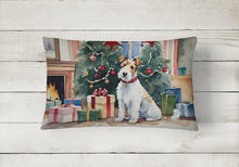 Load image into Gallery viewer, Fox Terrier Cozy Christmas Throw Pillow