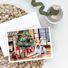 Load image into Gallery viewer, Fox Terrier Cozy Christmas Greeting Cards - Blank Note Cards – 8-Pack of Artist-Designed Cards with Envelopes