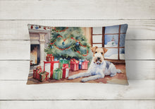 Load image into Gallery viewer, Fox Terrier Cozy Christmas Throw Pillow