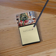 Load image into Gallery viewer, Fox Terrier Cozy Christmas Sticky Note Holder- Refiilable Desk Accessory Note Pad