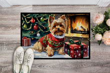Load image into Gallery viewer, Yorkshire Terrier Cozy Christmas Doormat-24x36 Indoor / Outdoor Rug | Made in USA