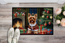 Load image into Gallery viewer, Yorkshire Terrier Cozy Christmas Doormat-24x36 Indoor / Outdoor Rug | Made in USA