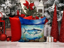 Load image into Gallery viewer, Bluefin Tuna Throw Pillow - 14x14 Decorative Pillow – Art for Your Home &amp; Patio