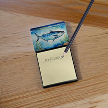 Load image into Gallery viewer, Bluefin Tuna Sticky Note Holder- Refiilable Desk Accessory Note Pad