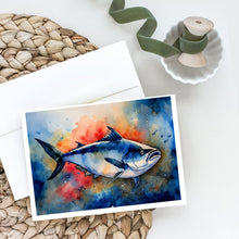 Load image into Gallery viewer, Bluefin Tuna Greeting Cards - Blank Note Cards – 8-Pack of Artist-Designed Cards with Envelopes