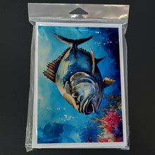 Load image into Gallery viewer, Bluefin Tuna Greeting Cards - Blank Note Cards – 8-Pack of Artist-Designed Cards with Envelopes