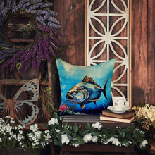 Load image into Gallery viewer, Bluefin Tuna Throw Pillow - 14x14 Decorative Pillow – Art for Your Home &amp; Patio