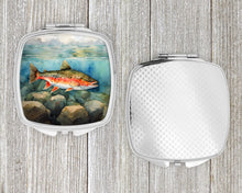 Load image into Gallery viewer, Brook Trout Compact Mirror – Stylish Purse Mirror with Artistic Covers