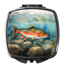 Load image into Gallery viewer, Brook Trout Compact Mirror – Stylish Purse Mirror with Artistic Covers
