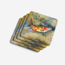 Load image into Gallery viewer, Brook Trout Coasters - Set of 4 Lightweight Foam, Absorbent Drink Coasters