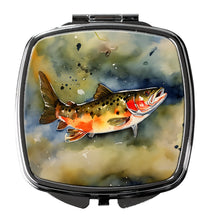 Load image into Gallery viewer, Brook Trout Compact Mirror – Stylish Purse Mirror with Artistic Covers