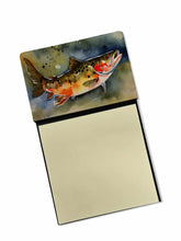 Load image into Gallery viewer, Brook Trout Sticky Note Holder- Refiilable Desk Accessory Note Pad