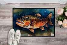 Load image into Gallery viewer, Brown Trout Doormat - Large 24x36 – Indoor/Outdoor Floor Mat with Artistic Flair