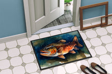 Load image into Gallery viewer, Brown Trout Doormat - Large 24x36 – Indoor/Outdoor Floor Mat with Artistic Flair